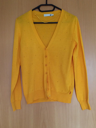 Gelbe leichte strickjacke - leichte,